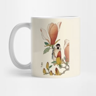 Ohara Koson / Sparrow on blooming magnolia branch Mug